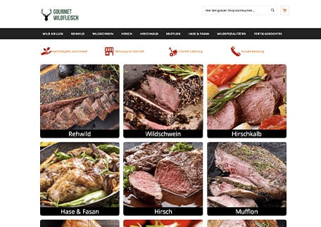 Online Shop - Gourmet Wildfleisch